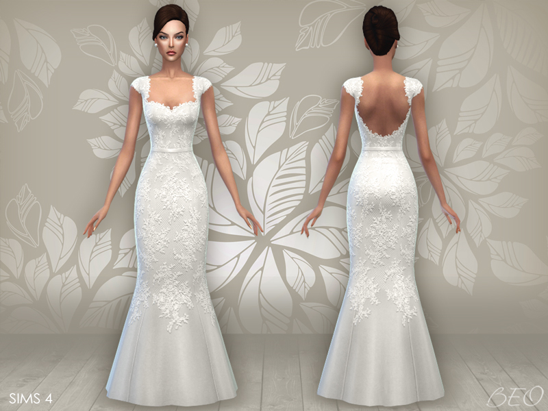 Wedding dress 06 for The Sims 4 by BEO